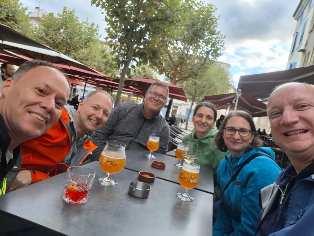 Die fröhliche Radtruppe